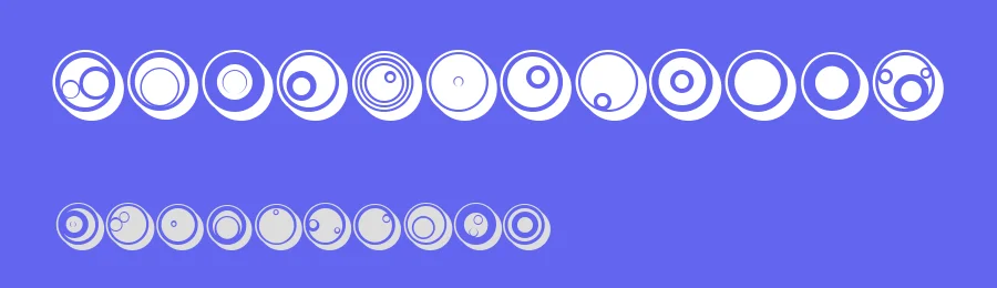 Circles by Vladimir Nikolic — Dingbats Font — thumbnail 3