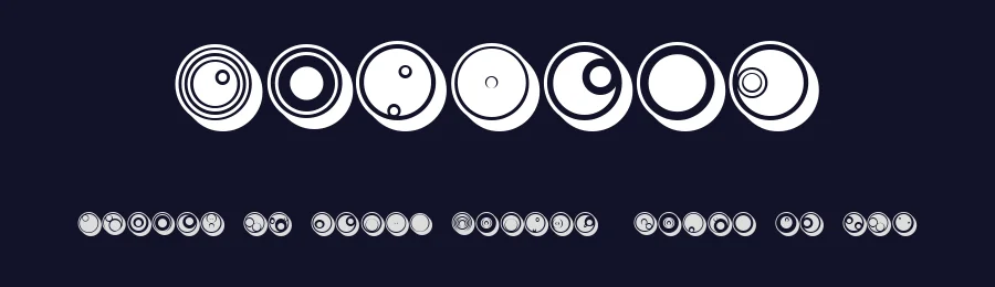 Circles by Vladimir Nikolic — Dingbats Font — thumbnail 2