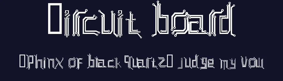 Circuit board by Budi Purwito — Display Font — thumbnail 2