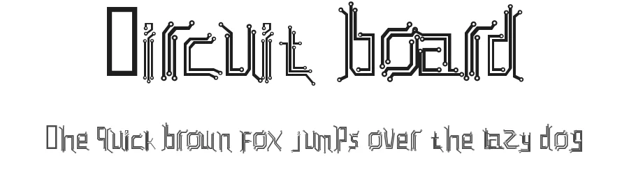 Circuit board by Budi Purwito — Display Font