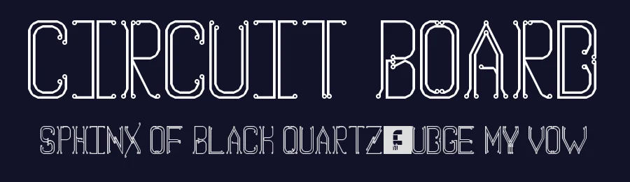 Circuit Board by J D — Decorative Font — thumbnail 2