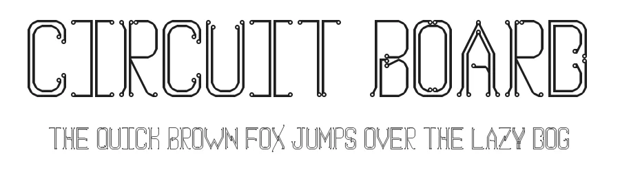 Circuit Board by J D — Decorative Font