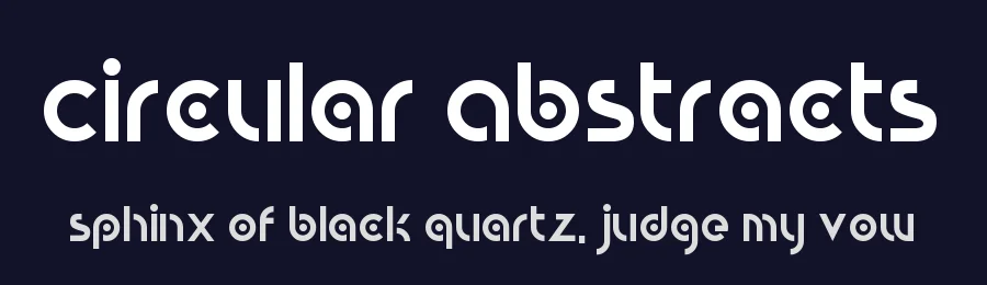 Circular Abstracts by Hawtpixel — Display Font — thumbnail 2