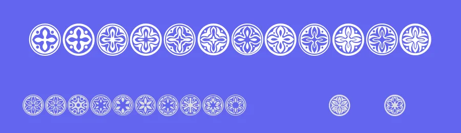 Circular Ornaments by Vladimir Nikolic — Dingbats Font — thumbnail 3