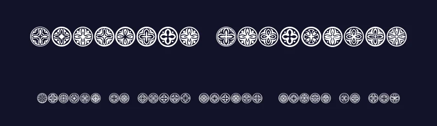 Circular Ornaments by Vladimir Nikolic — Dingbats Font — thumbnail 2