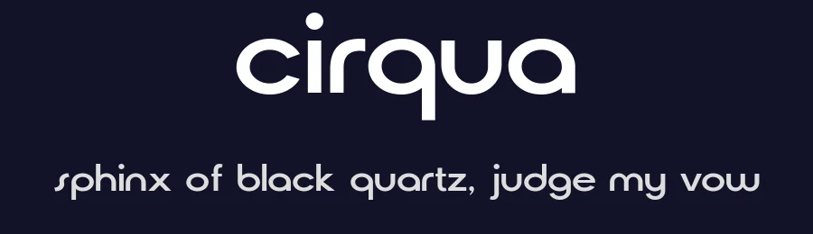 Cirqua by Steve Gardner — Sans Serif Font — thumbnail 2