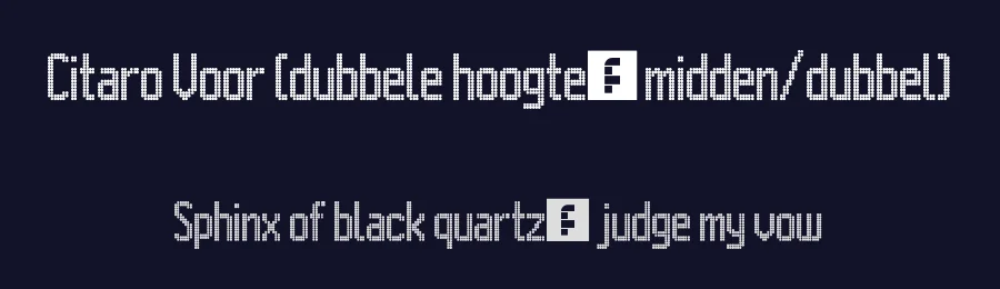 Citaro Voor (dubbele hoogte, midden/dubbel) by Jeffrey Visser — Display Font — thumbnail 2