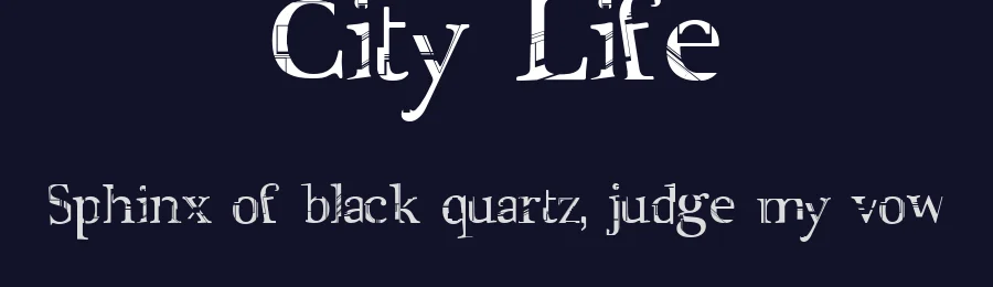 City Life by Janice Faucher — Decorative Font — thumbnail 2