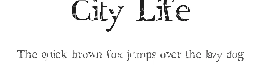 City Life by Janice Faucher โ Decorative Font