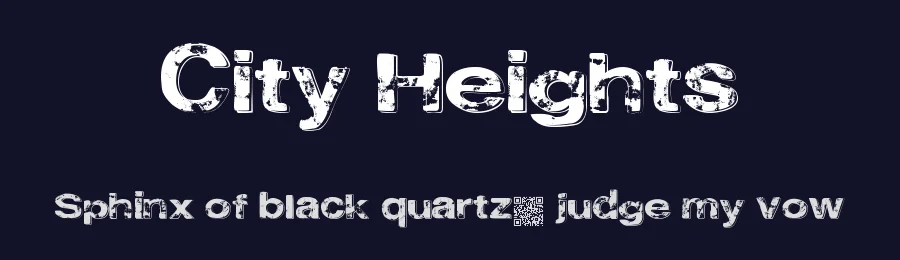 City Heights by Xerographer Fonts — Decorative Font — thumbnail 2