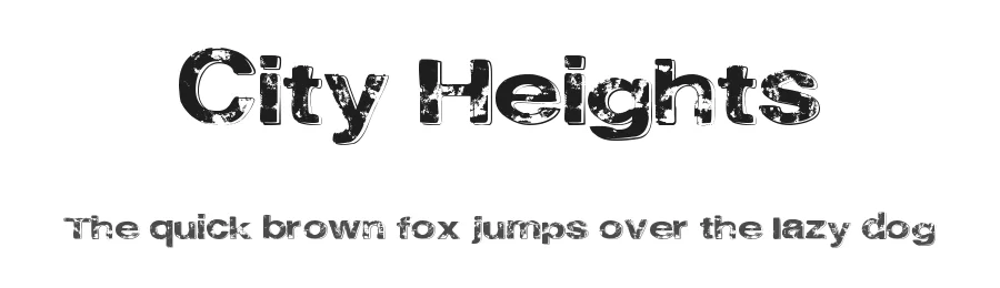City Heights by Xerographer Fonts — Decorative Font