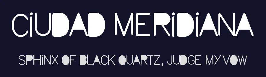 Ciudad Meridiana by Woodcutter — Decorative Font — thumbnail 2