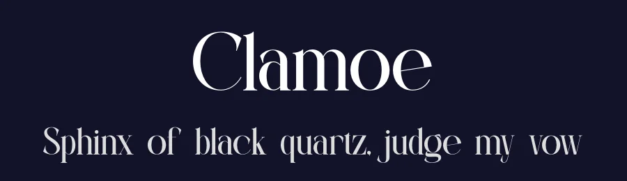 Clamoe by Slide Shoot Type — Serif Font — thumbnail 2