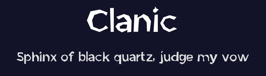 Clanic by Fian Panic — Decorative Font — thumbnail 2