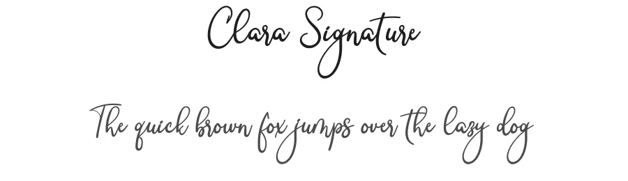Clara Signature by Airotype — Script Handwritten Font