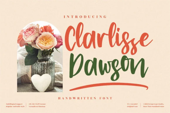 Clarlissa Dawson Font by Perspectype — Script Handwritten Font