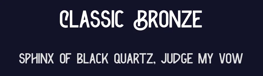 Classic Bronze by Youthlabs Studio — Decorative Font — thumbnail 2