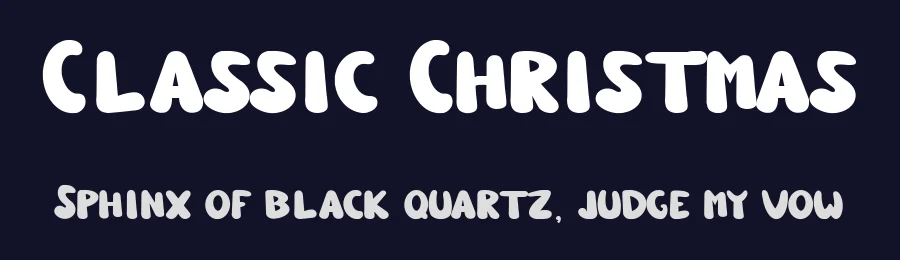 Classic Christmas by Hatf Type — Decorative Font — thumbnail 2