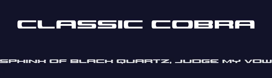 Classic Cobra by Iconian Fonts — Display Font — thumbnail 2