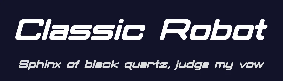 Classic Robot by Pixel Sagas — Display Font — thumbnail 2