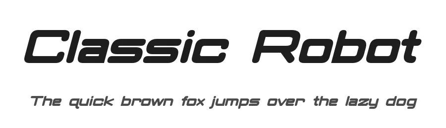 Classic Robot by Pixel Sagas — Display Font