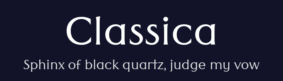 Classica by Wojciech Kalinowski — Serif Font — thumbnail 2