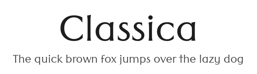Classica by Wojciech Kalinowski — Serif Font