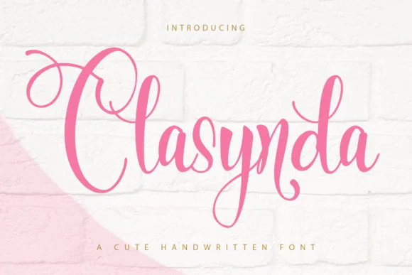 Clasynda Font by Vunira — Script Handwritten Font