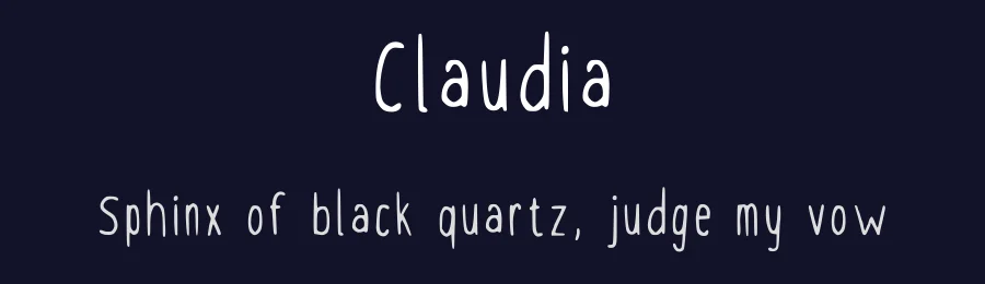 Claudia by Claudia Manca — Script Handwritten Font — thumbnail 2