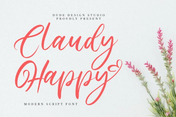 Claudy Happy Font by DudeDesignStudio — Script Handwritten Font
