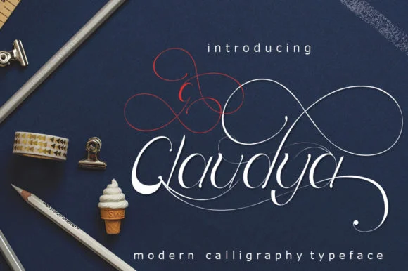 Claudya Font by jehansyah251 — Script Handwritten Font