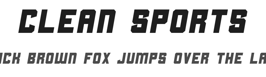 Clean Sports by Jayde Garrow β Display Font