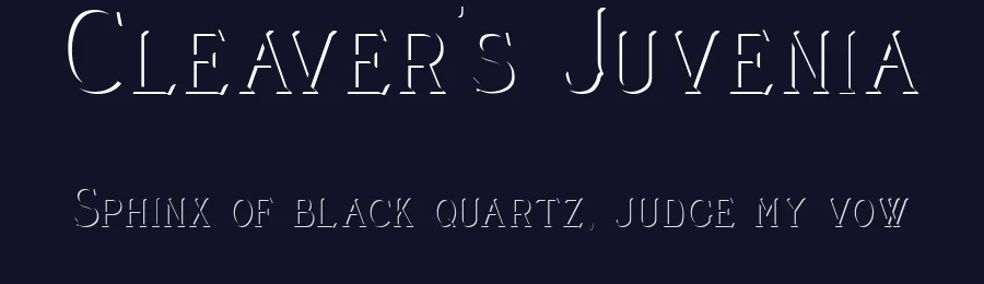 Cleaver's Juvenia by Paul Lloyd — Serif Font — thumbnail 2