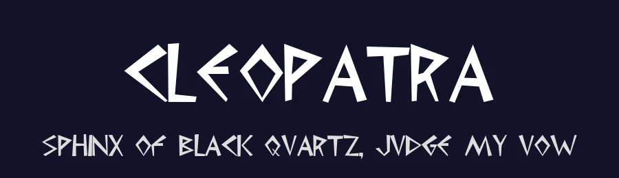 Cleopatra by Alphabet&Type® — Decorative Font — thumbnail 2