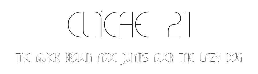 Cliche 21 by skomii โ Sans Serif Font