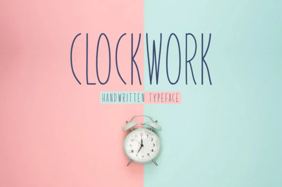 Clockwork Font by Shattered Notion — Script Handwritten Font
