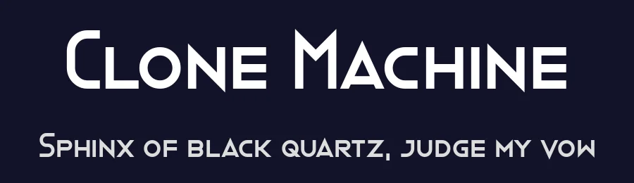 Clone Machine by Chequered Ink — Sans Serif Font — thumbnail 2