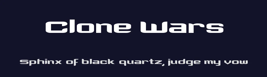 Clone Wars by SpaceStation — Display Font — thumbnail 2