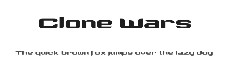 Clone Wars by SpaceStation — Display Font