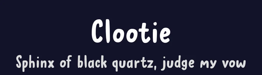 Clootie by Hanoded — Decorative Font — thumbnail 2