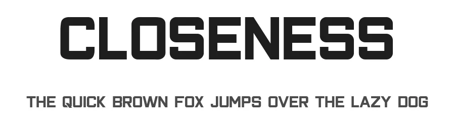 Closeness by Vladimir Nikolic โ Display Font