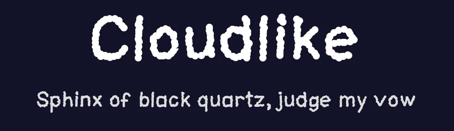 Cloudlike by Matt B — Decorative Font — thumbnail 2