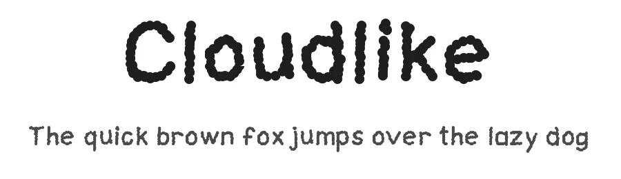 Cloudlike by Matt B — Decorative Font