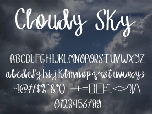 Cloudy Sky Font by scriptstrategy — Script Handwritten Font — thumbnail 5