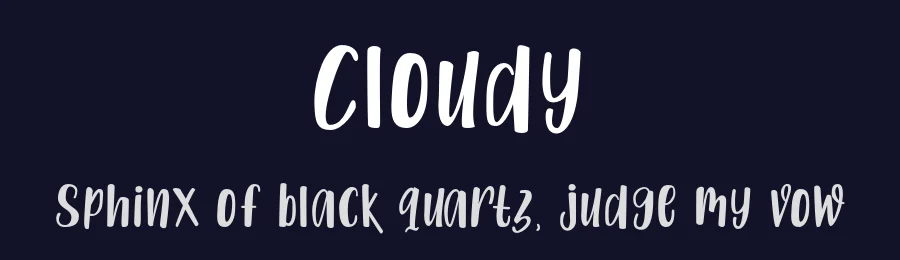Cloudy by Nur Solikh — Decorative Font — thumbnail 2