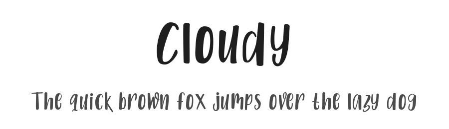 Cloudy by Nur Solikh — Decorative Font