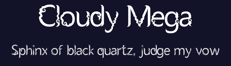 Cloudy Mega by Trice — Decorative Font — thumbnail 2
