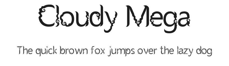 Cloudy Mega by Trice — Decorative Font
