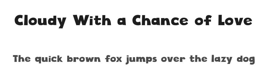 Cloudy With a Chance of Love