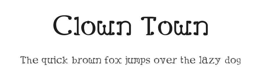 Clown Town by Fergus O'Donoghue — Decorative Font